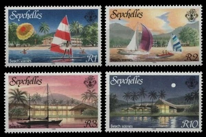 Seychelles 1988 - n. Michel 653-656 ** - nuovo di zecca - spiaggia / spiaggia - Foto 1 di 1