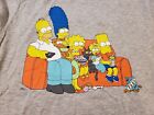 The Simpsons Entire Family On Couch Gray T-Shirt Size 2XL Matt Groening Bart NWT