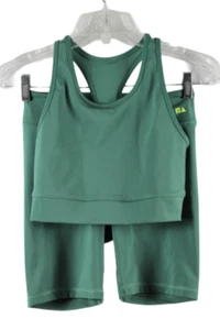 Free Assembly Green Girls Active Crop Top and Bike Shorts 2 Piece Large 10-12 29 - Picture 1 of 5