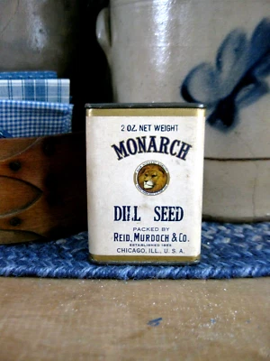 Antique Spice Tin Canister Reid Murdoch Co. Chicago Monarch Dill Seed - Image 1 of 4