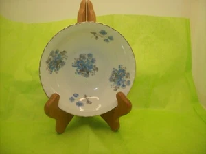 CZECHOSLOVAKIA "BLUE FLOWERS" BERRY BOWL FINE BOHEMIAN CHINA - Picture 1 of 3