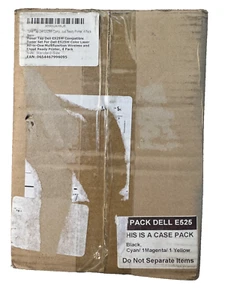 Tonerhahn Dell E525 Tonerkartuschen 4 Stück Full Case Set Schwarz/Magenta/Gelb/Cyan - Bild 1 von 5