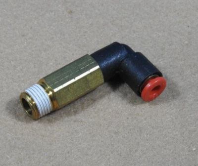 5/32" Tube x 1/8" NPT Tall Elbow, SMC KQW03-34S (KQ2W03-34S) - Lot of 4 New - Image 1 of 3