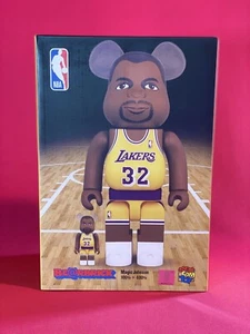 Bearbrick Magic Johnson Lakers Two Pack By Medicom - Picture 1 of 4
