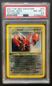 2001 P.M. Neo Discovery Scizor Holo PSA 8.5 Mint First 1st Edition 10/75 Pokemon - Picture 1 of 3