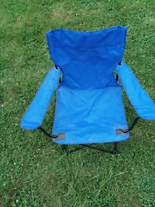 Vintage Meatal Framed Canvas Folding Chair Beach Pool Camping - Picture 1 of 11