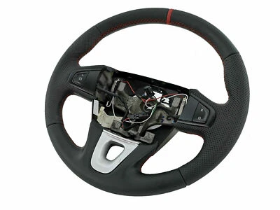 Lederlenkrad Renault Megane 3 09-6 NEU LEDERBEZUG Neu Beziehen 12iuhr markierung - Bild 1 von 4