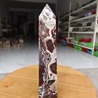 540Gnatural Polished Mexican Ribbon Agate Obelisk Crystal Tower Point Restoratio
