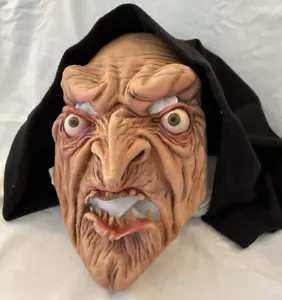 One Studios Made In USA Horror Halloween Scary Witch Mask Adult Latex Hooded - Picture 1 of 7