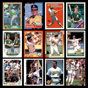Mark McGwire Lot 12 Different Baseball Cards 1987-1993 Oakland Athletics MLB - Picture 1 of 14