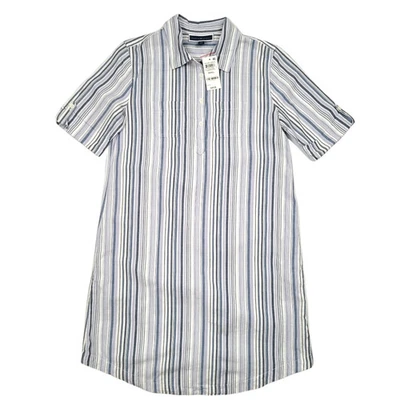 Karen Scott Women's Seersucker Shirtdress Persian Blue Small - Image 1 of 4