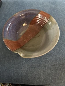 Hanselmann Keramik signiert Studiokeramik Handarbeit bunt grt Farben Lg - Bild 1 von 10