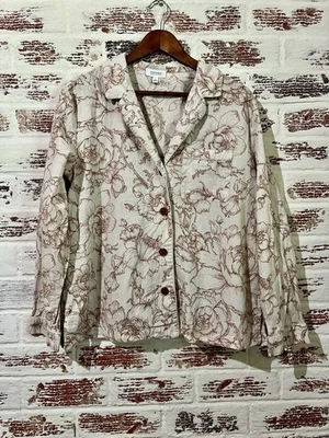 Haven Well Within 睡衣上衣休闲衬衫长袖棉质 M 码 — 第 1/4 张图片