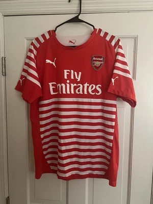 *RARE* Arsenal 2014-2015 Pre Match Training Shirt Soccer Jersey Men Size L  - Image 1 of 4