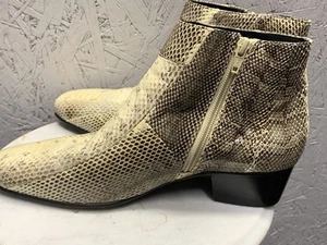 Giorgio Brutini Tuscon Ankle Boots Dress Shoes Mens Size 8.5 Brown Snakeskin - Picture 1 of 12