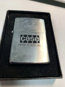 Case Tractor & Equipment logo / Pryor Foundry INC 1981 Zippo Unfired W/Box - Picture 1 of 10