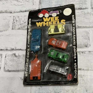 Midgetoy Wee Wheels Made in USA Die Cast Toy Car Set 1974 Vintage Vtg New Sealed - Picture 1 of 4