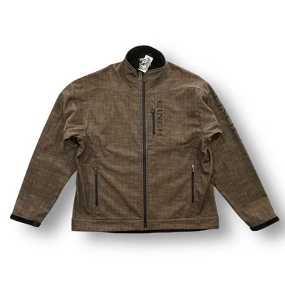 NEW Cinch Men's XXL Brown Plaid Bonded Zip Coat Jacket MWJ1004038 - Image 1 of 4
