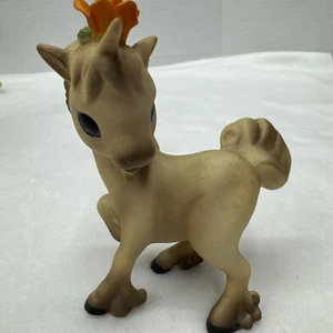 Vintage Josef Originals or George Good Unicorn Flower Figurine Bisque 4” tall - Picture 1 of 7