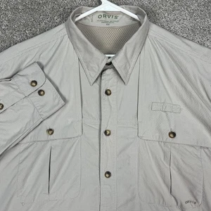 Orvis Shirt Mens 2XL Vented Fishing Outdoor Long Sleeve Button Up Performance - Picture 1 of 12