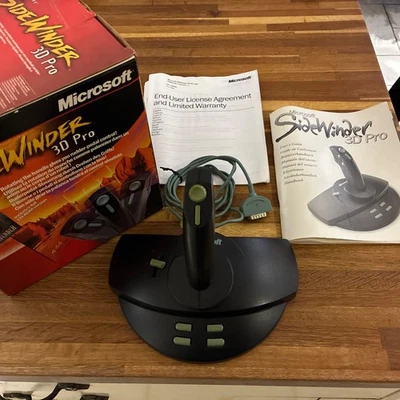 VINTAGE MICROSOFT SIDEWINDER 3D PRO PC GAMING JOYSTICK IN ORIGINAL BOX - Image 1 of 4