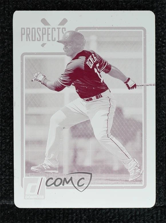 2017 Panini Donruss The Prospects Printing Plate Magenta 1/1 Rafael Devers 3fe - Image 1 of 3