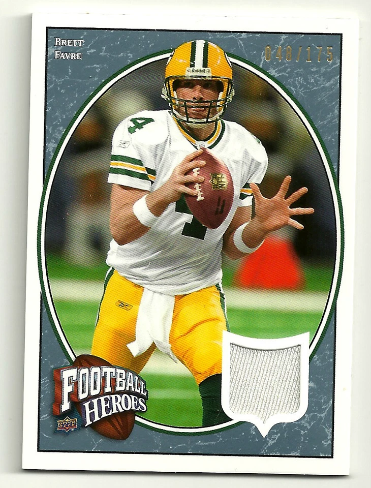 2008 Upper Deck Heroes Jerseys Blue Brett Favre #d 48/175 - Image 1 of 1