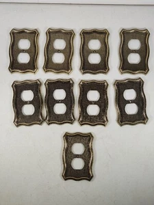 Vintage AmerTac Brass Dual Outlet Cover Plates Lot 70D - Picture 1 of 4