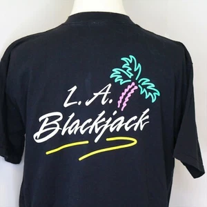 Vintage L.A.Blackjack Hollywood Park Casino Single Stitch T-Shirt Preshrunk XL - Picture 1 of 8
