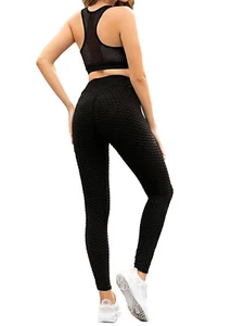 High Waisted Yoga Pants Tummy Control Booty Leggings - Picture 1 of 41
