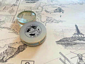 Brass Nautical Greenwich Magnifying Glass Magnifier Desk Ornament Slide Out New - Picture 1 of 4