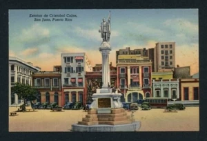 ANTIQUE POSTCARD / PLAZA COLON / SAN JUAN PUERTO RICO 1920's - Picture 1 of 2