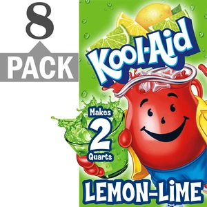 Kool-Aid Soft Drink Mix Lemon Lime Unsweetened, Caffeine Free 0.13 Oz., (8 Pack) - Picture 1 of 1