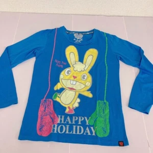 Happy Tree Friends HTF Cuddles T-shirt Tops Lomg Sleeve Blue Size M Kawaii JP - Picture 1 of 24