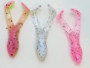 Stanley Jigs Baby Ribbit Frog Lures - Combo: Watermelon, White, Pink - 4 Doz. - Picture 1 of 3