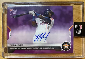 Yordan Álvarez Auto Topps AHORA #1004C Auto ALCS MVP/25 - Imagen 1 de 2
