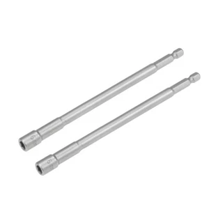 2 Pcs 1/4" Quick-Change Hex Shank 6mm Magnetic Nut Driver, 150mm Long, Metric - Picture 1 of 3