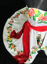 Women's Custom Made High-low Skirt Floral Embroidered Mexican Dress For Wedding