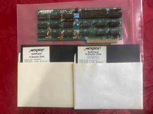 ✅ ⌘ Apple II II+ Computer Microsoft Z80 CP/M Card with Original Software - Photo 1/3