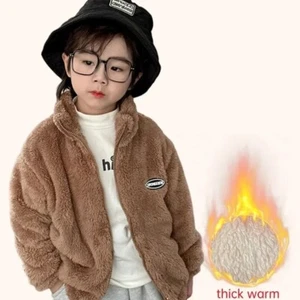 New Children Coat Size Unisex Puffer Youth Fleece Thicken Warm Outwear Jacket - Picture 1 of 12
