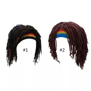 Halloween Caps Funny Knittings Hat Rastas Wigs Beanied Hat - Picture 1 of 10