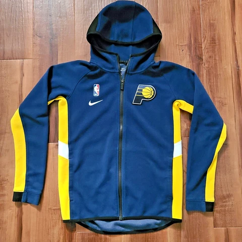 Nike Hoodie Youth Medium Indiana Pacers NBA Zip Therma Flex Jacket Dri Fit Blue Cover