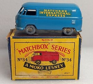 Matchbox Lesney 34 Volkswagen 15cwt Van GPW 1957 Vn-Mint & Boxed