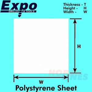 STYRENE SHEET Range 0.25-2.00mm 228x330mm A4 polystyrene plastic ABS Expo Tools - Picture 1 of 9
