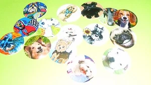 Pre Cut One Inch Dog Doggy Puppy Mix Bottle Cap Images! FREE SHIP - Picture 1 of 1