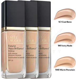 ESTEE LAUDER Futurist Aqua Brilliance SPF20 Makeup Foundation 30ml *CHOOSE* - Picture 1 of 14