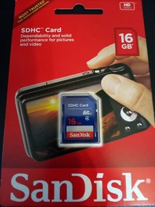 1 SanDisk 16GB Standard SD (SDHC) Card Class 4 SDSDB-016G-A46 New in bubble pack - Picture 1 of 3