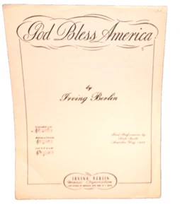 God Bless America by Irving Berlin Sheet Music Very Good Condition Kate Smith - Picture 1 of 5