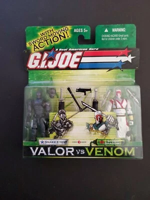 G.I. Juego de figuras de 3,75 pulgadas Joe A Valor vs Venom (2003) Snake Eyes vs Storm Shadow Foto 1 de 3