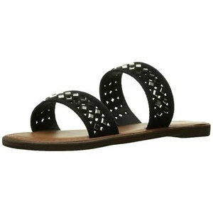 New Topline Womens Daria Open Toe Casual Slide Black Sandals Size US 7.5 M - Picture 1 of 5
